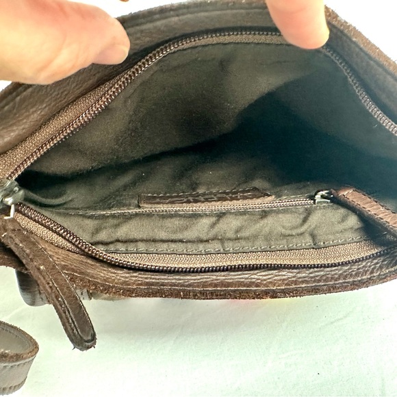 Vilenca Holland 👜 GUC Brown Leather Studded Crossbody Bag Boho Western - Picture 7 of 11